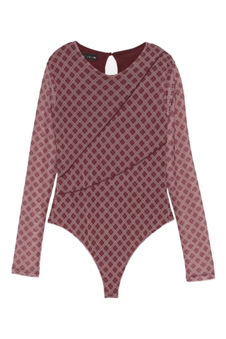 Body en tulle - Marron