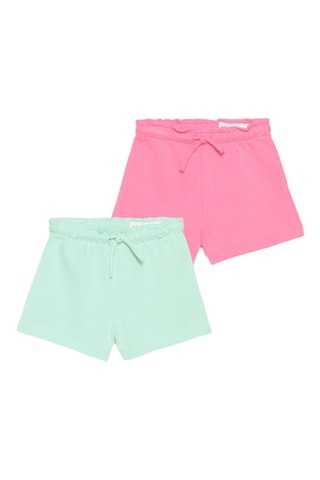 2 shorts - Vert d’eau et fuchsia
