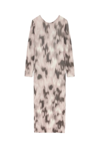 Robe droite tie and dye - Vert foncé et rose