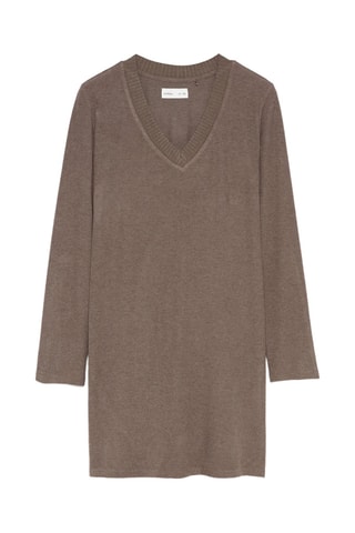 Robe pull - Marron chiné