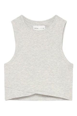 Crop top - Gris clair chiné