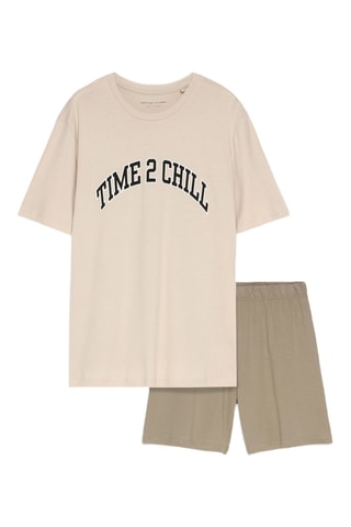 Pyjama - Beige et taupe