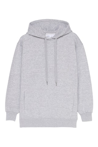 Sweat à capuche - Gris clair chiné