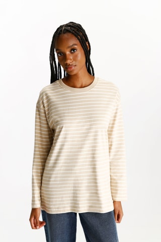 T-shirt - Beige et écru