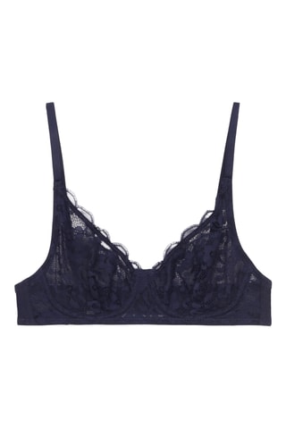 Soutien-gorge en dentelle - Bleu marine