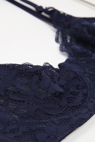 Soutien-gorge en dentelle - Bleu marine