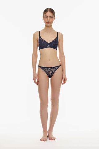 Soutien-gorge en dentelle - Bleu marine