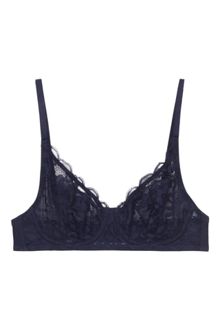 Soutien-gorge en dentelle - Bleu marine