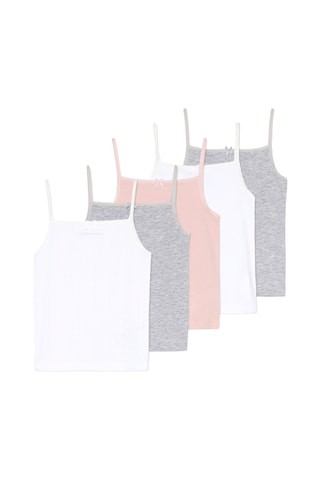 5 caracos - Blanc et gris chiné