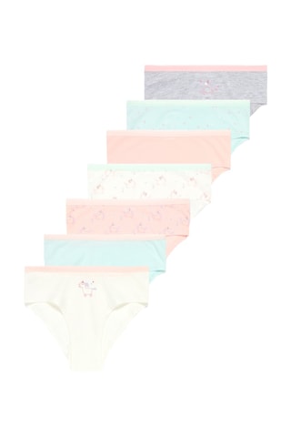 7 culottes - Turquoise et rose