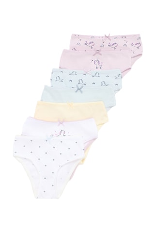 7 culottes - Rose et blanc