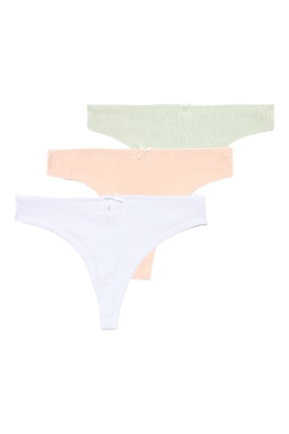 3 tangas - Blanc et saumon