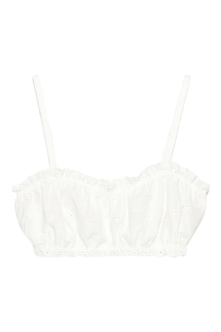 Crop top de pyjama - Blanc