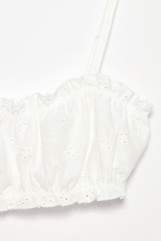 Crop top de pyjama - Blanc