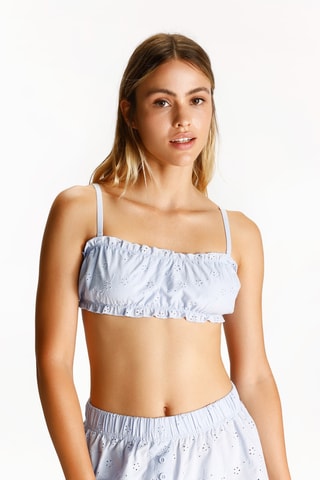 Crop top de pyjama - Ciel