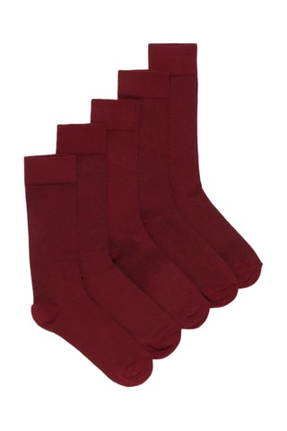 5 paires de chaussettes - Bordeaux
