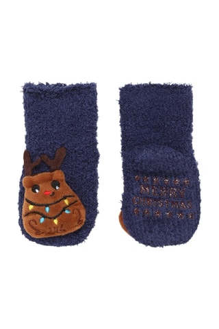 Chaussettes antidérapantes - Violet foncé