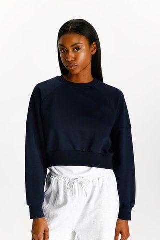 Sweat cropped - Bleu marine