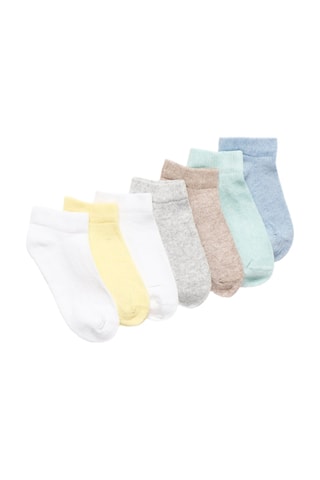 7 paires de chaussettes - Blanc et jaune