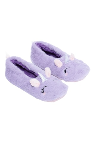 Pantoufles fourrées - Violet