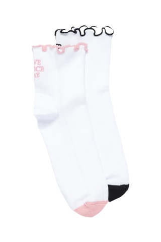2 paires de chaussettes - Blanc