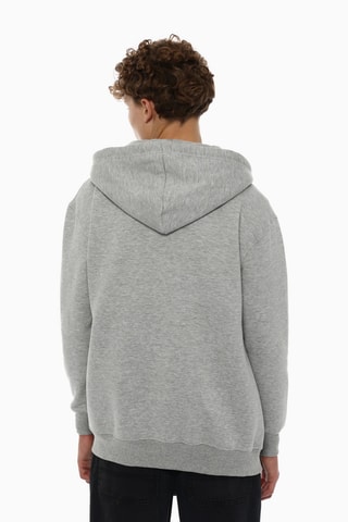 Sweat à capuche - Gris clair chiné