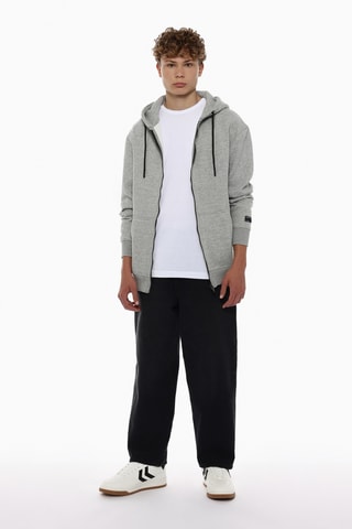 Sweat à capuche - Gris clair chiné