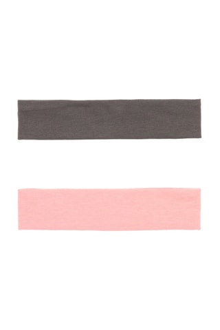 2 bandeaux - Marron et rose poudré