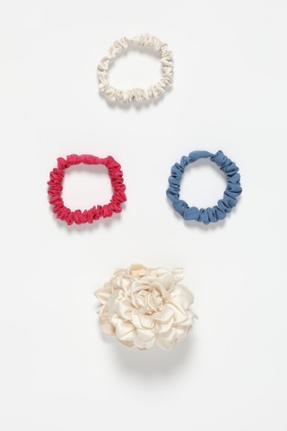 Ensemble 4 pièces - Blanc et bleu marine