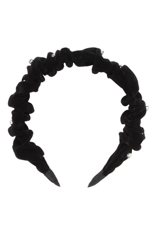 Serre tête en velours - Noir