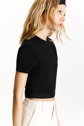 T-shirt cropped - Noir