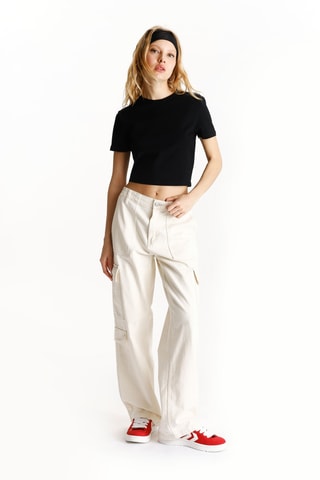 T-shirt cropped - Noir