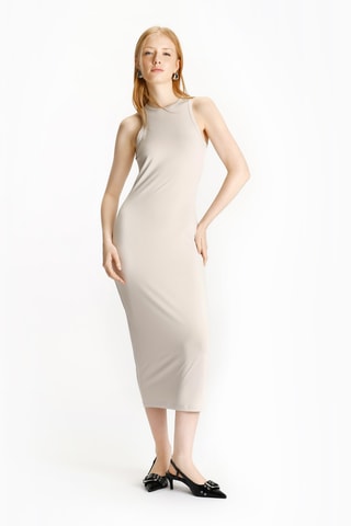 Robe droite - Beige