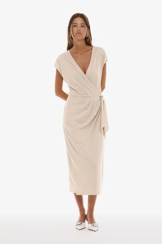 Robe portefeuille - Beige clair