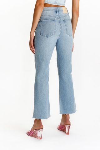 Jean flare taille haute - Ciel