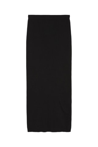 Jupe midi taille haute - Noir