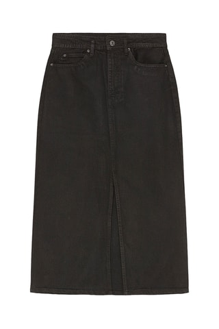 Jupe midi en jean - Noir