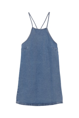 Robe droite en jean - Bleu marine