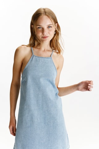 Robe droite en jean - Ciel