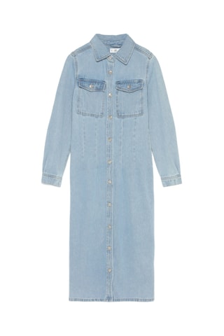 Robe chemise en jean - Ciel