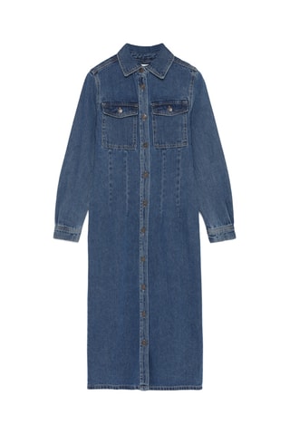 Robe chemise en jean - Bleu