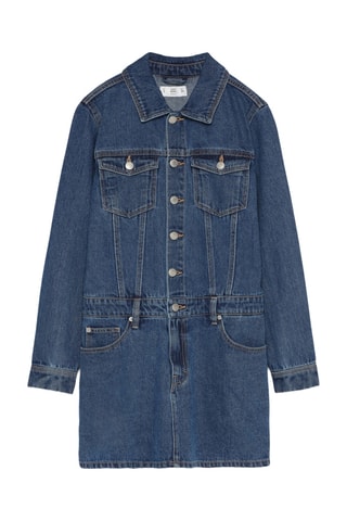 Robe droite en jean - Bleu