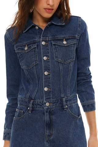 Robe droite en jean - Bleu