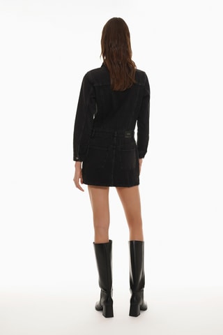 Robe droite en jean - Bleu