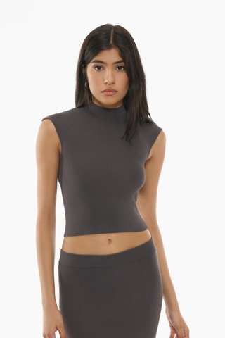 Crop top - Gris foncé