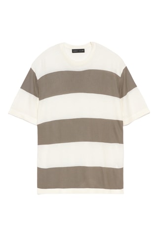 T-shirt - Blanc et beige