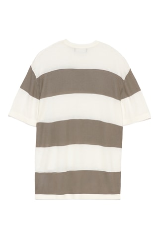 T-shirt - Blanc et beige