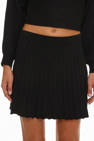 Jupe plissée taille haute - Noir