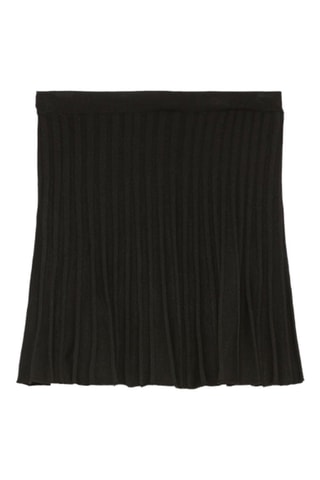 Jupe plissée taille haute - Noir