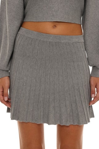 Jupe plissée taille haute - Gris foncé